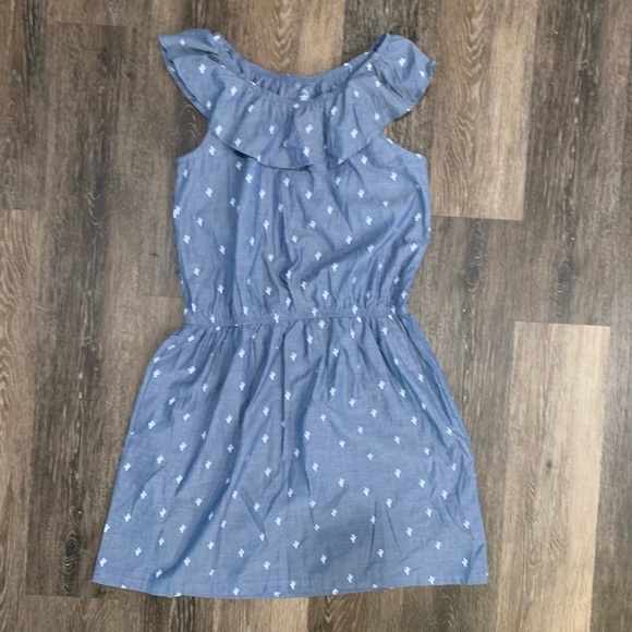 Wonder Nation Blue Denim Cactus Ruffle Dress Plus - Picture 2 of 7